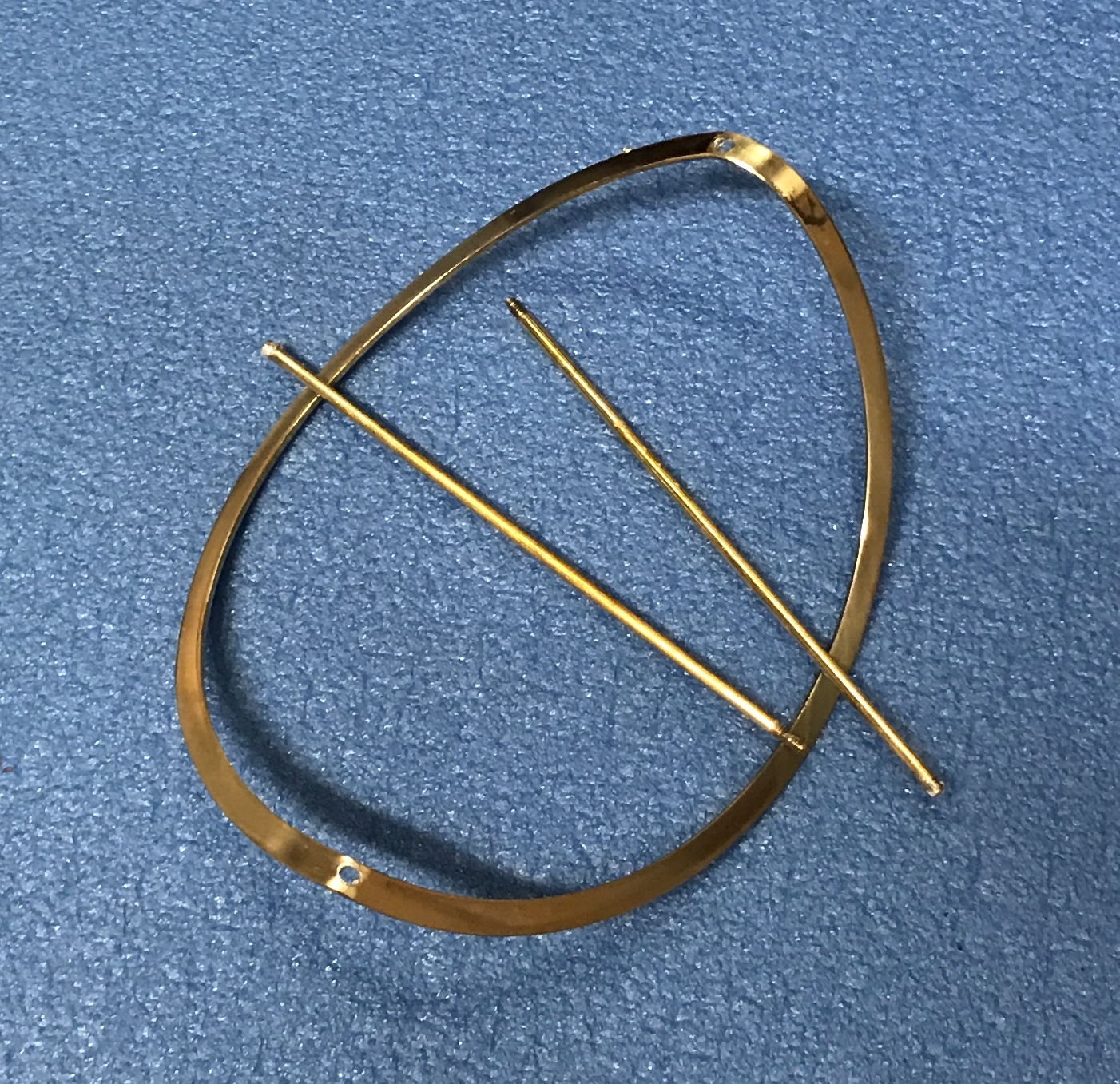 The bent ring after catching on the wheel